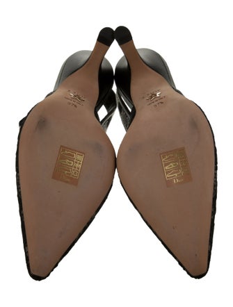 Christian Dior Lace Lace Pattern Slingback Pumps