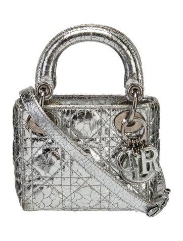 Christian Dior Handle Bags Leather Lady Mini