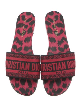 Christian Dior Canvas Printed Slides