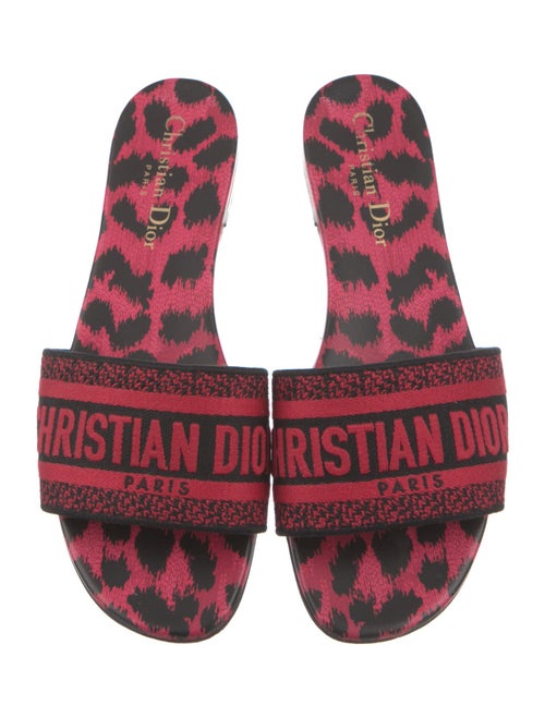 Christian Dior Canvas Printed Slides