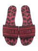 Christian Dior Canvas Printed Slides
