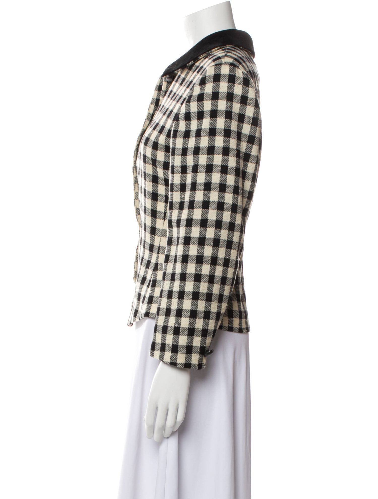 Christian Dior Vintage Plaid Print Blazer