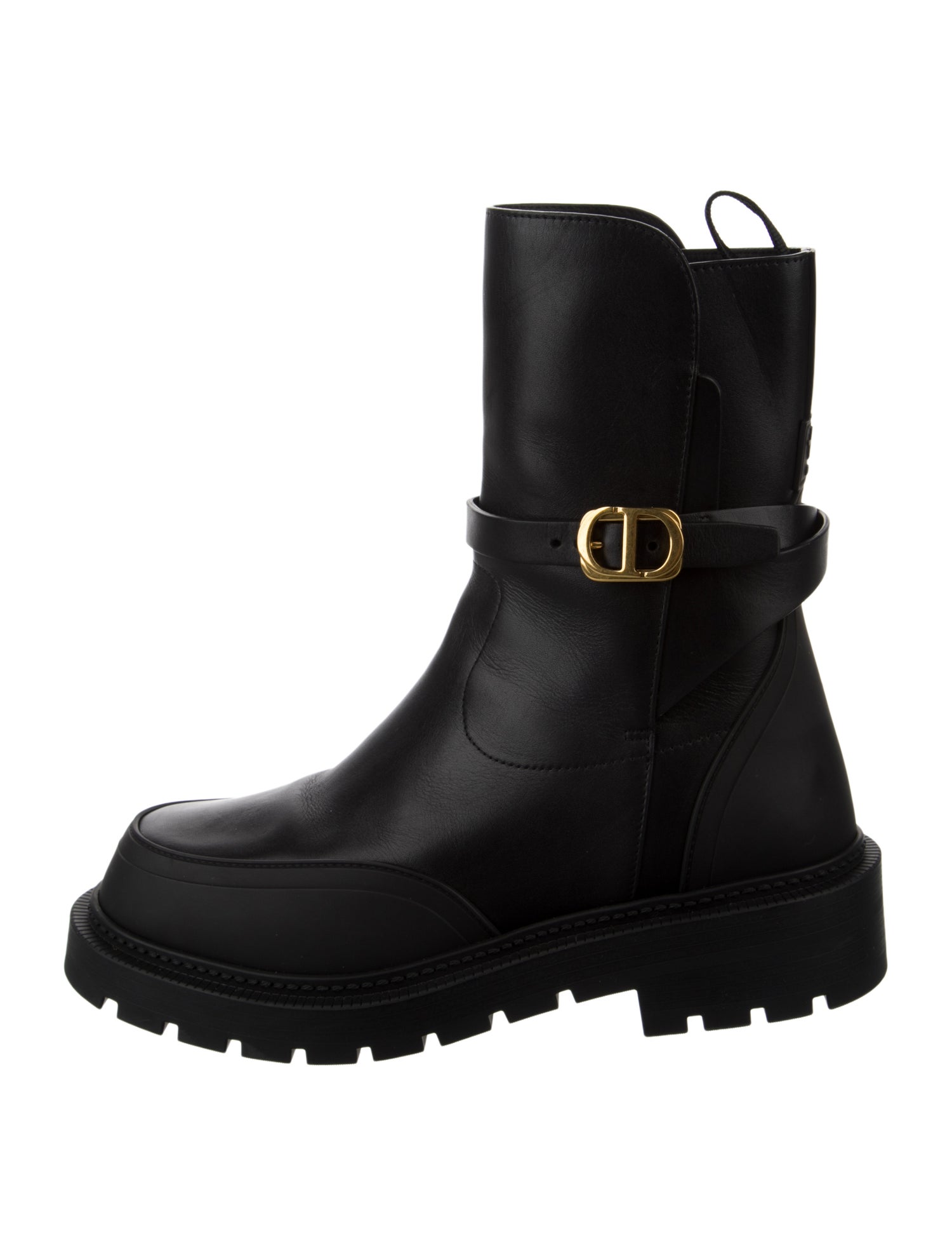 Christian Dior Leather Moto Boots