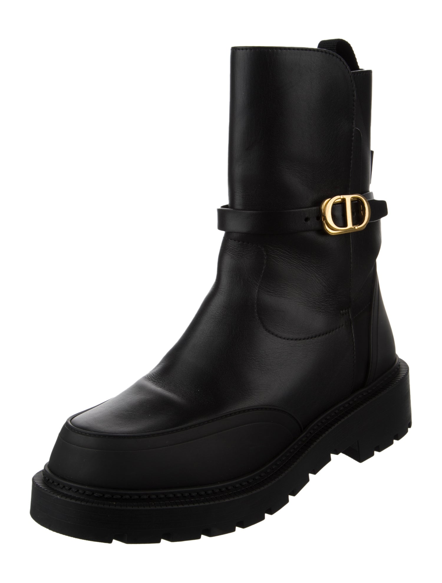 Christian Dior Leather Moto Boots