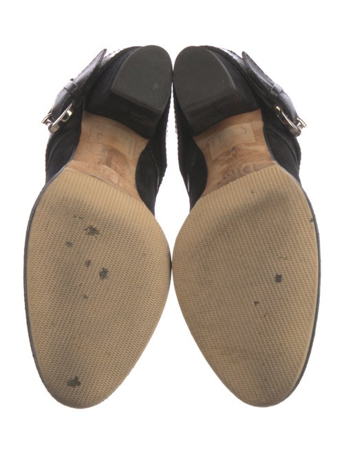 Christian Dior Suede Leather Trim Embellishment Boots