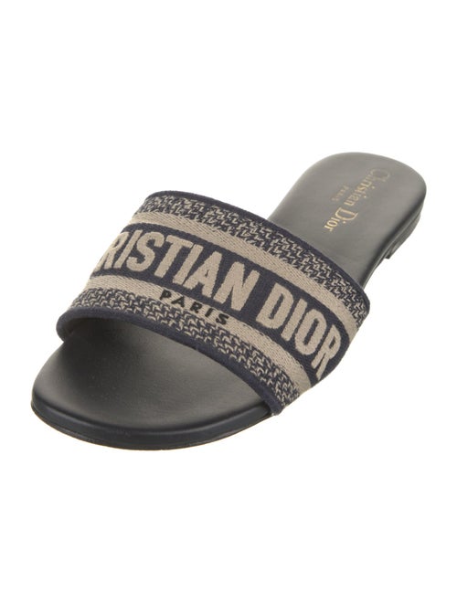 Christian Dior Canvas Printed Slides