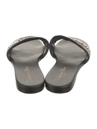 Christian Dior Canvas Printed Slides