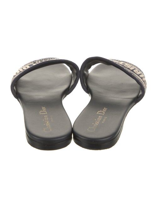Christian Dior Canvas Printed Slides