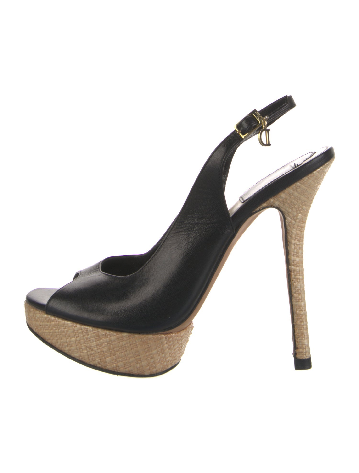 Christian Dior Leather Slingback Sandals