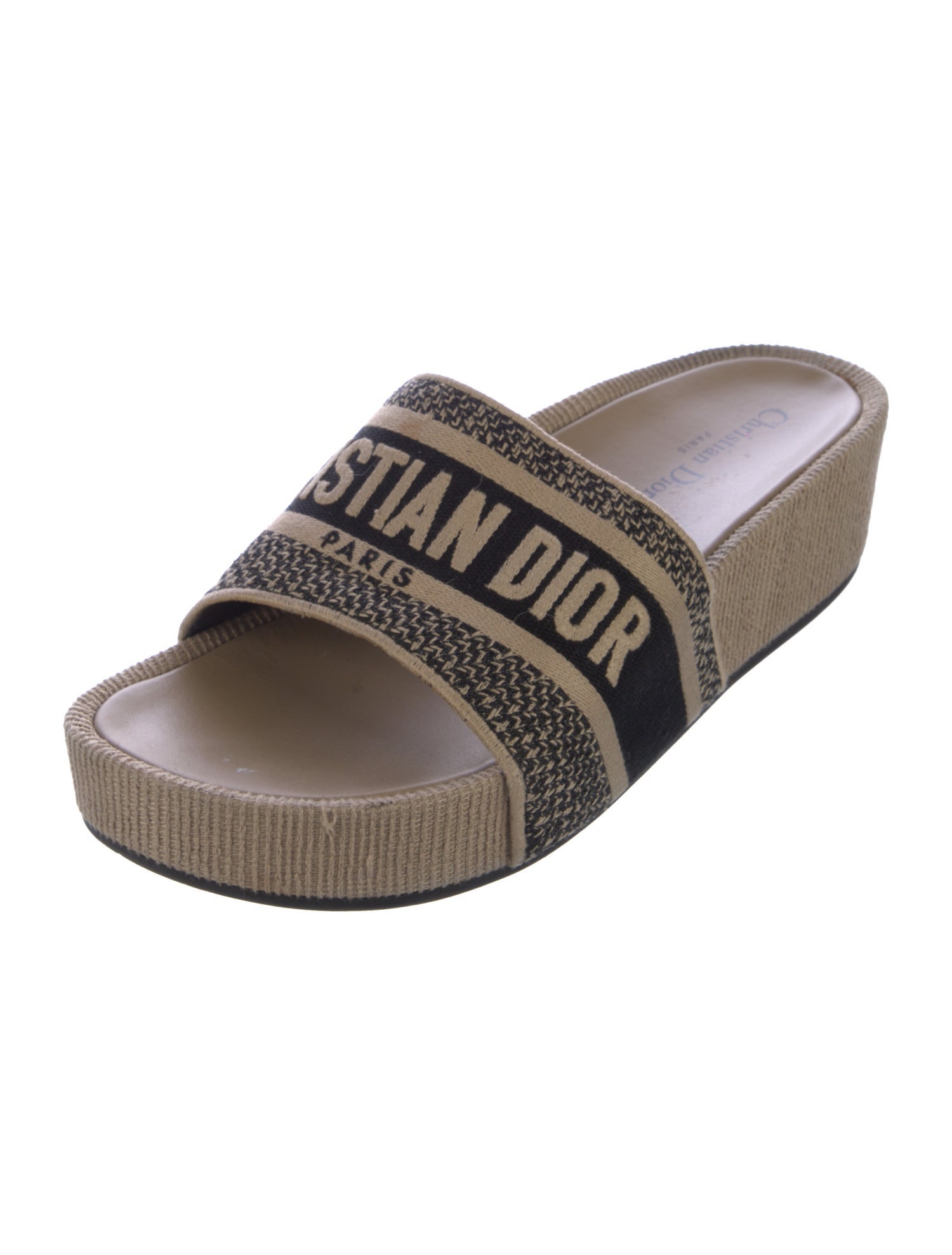 Christian Dior Leather Printed Slides