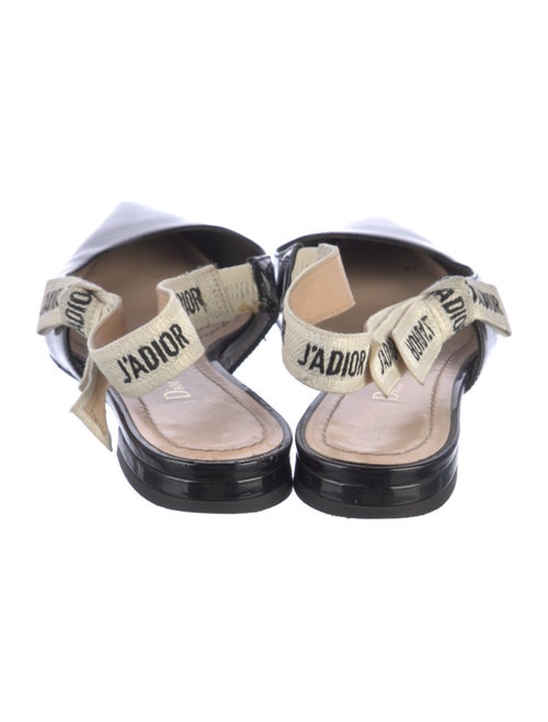 Christian Dior Patent Leather Printed Slingback Flats