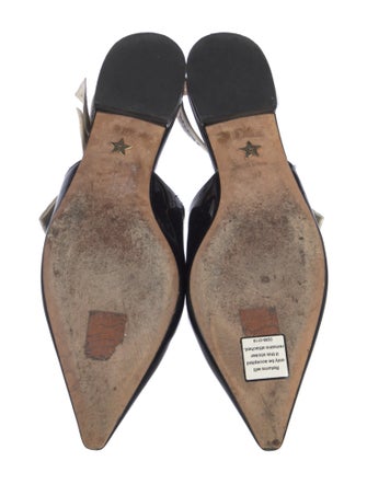 Christian Dior Patent Leather Printed Slingback Flats