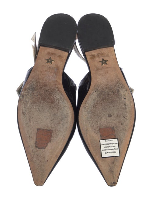 Christian Dior Patent Leather Printed Slingback Flats