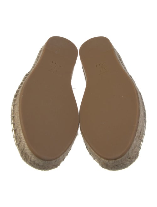 Christian Dior Jute Embroidered Accent Espadrilles