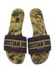 Christian Dior Canvas Printed Slides