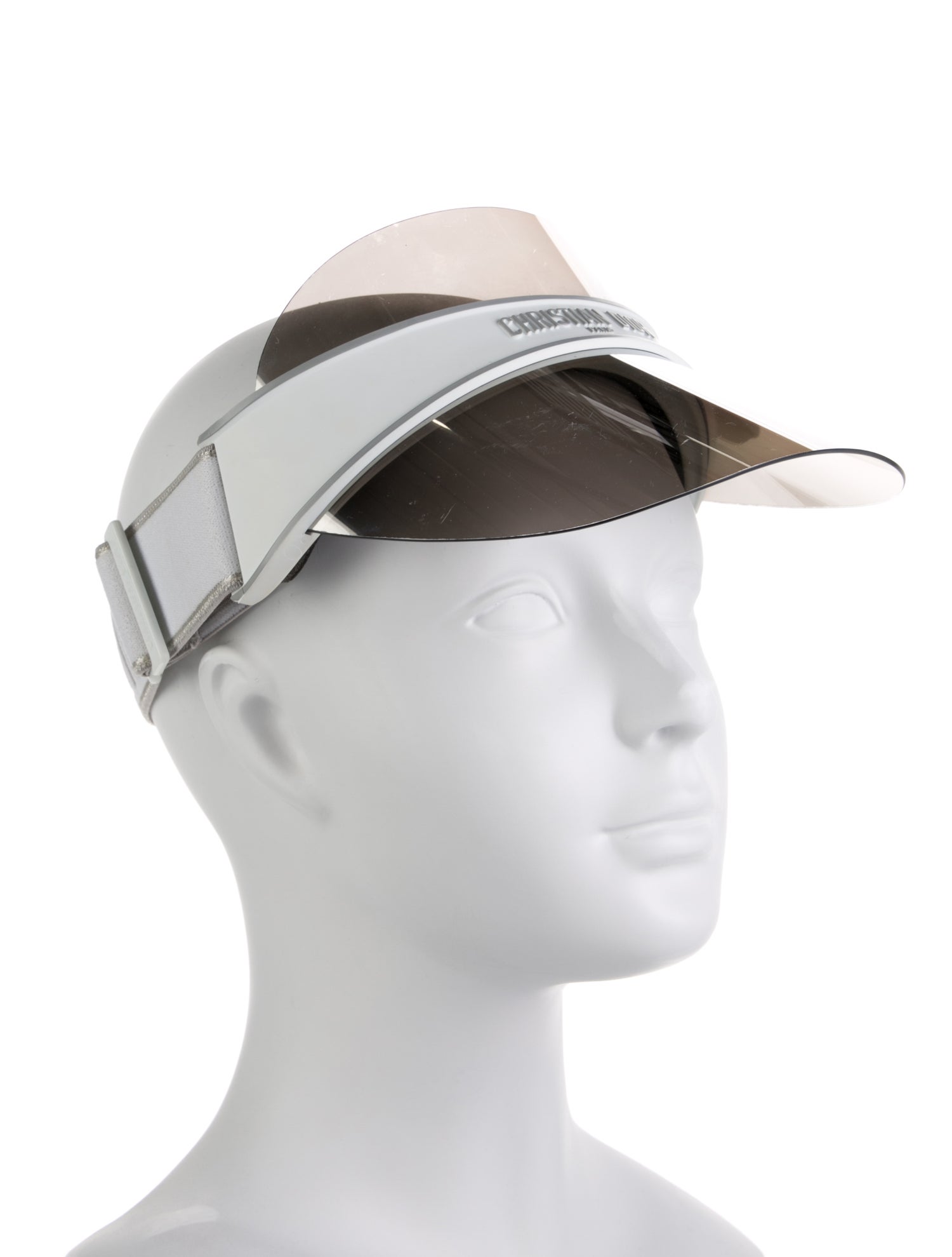 Christian Dior grey pattern printed sun visor