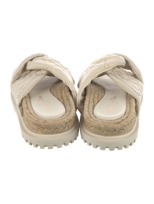 Christian Dior Cannage Pattern Leather Slingback Sandals