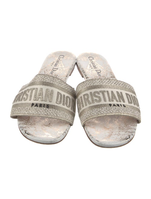 Christian Dior Canvas Printed Slides
