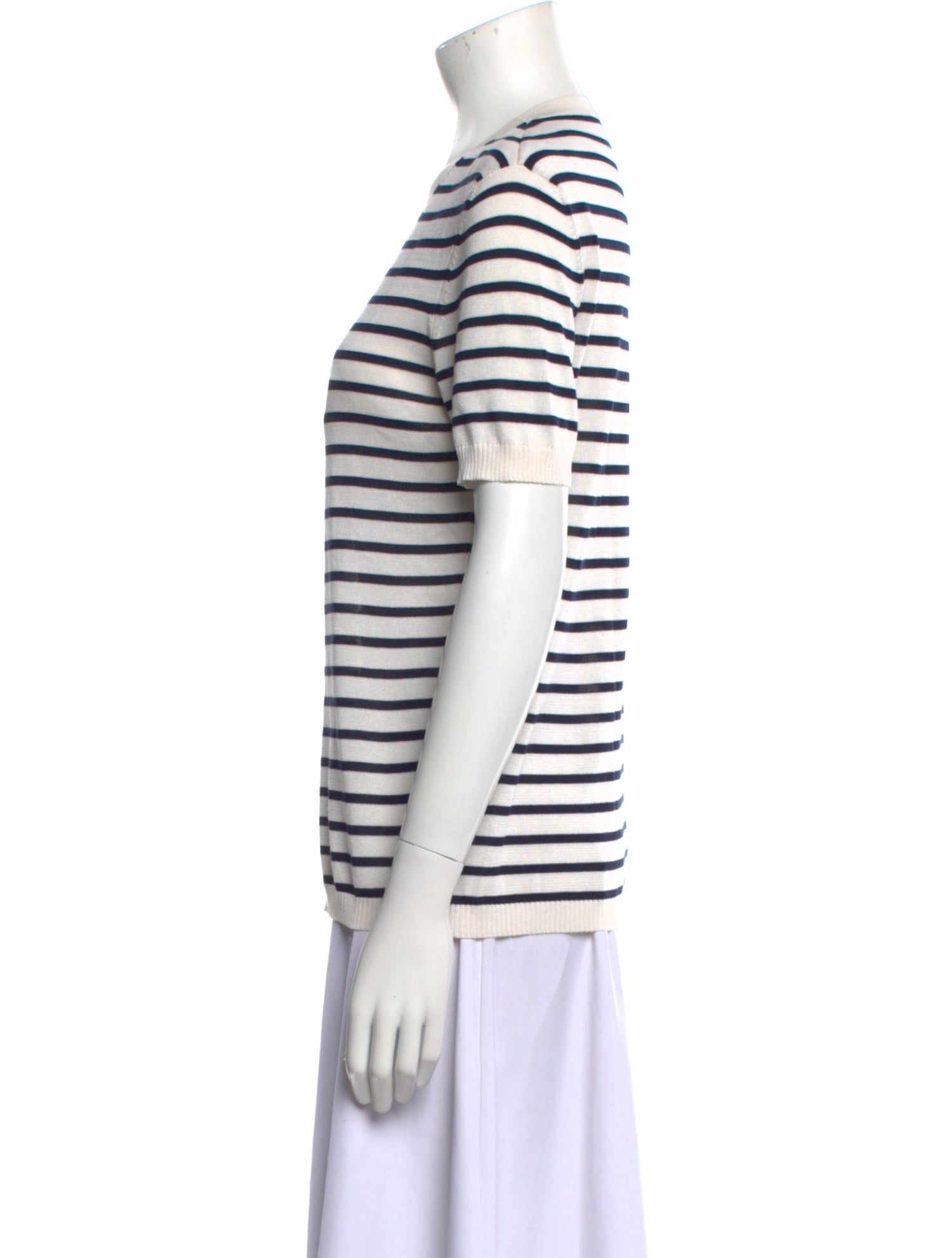 Christian Dior Striped Crew Neck T-Shirt