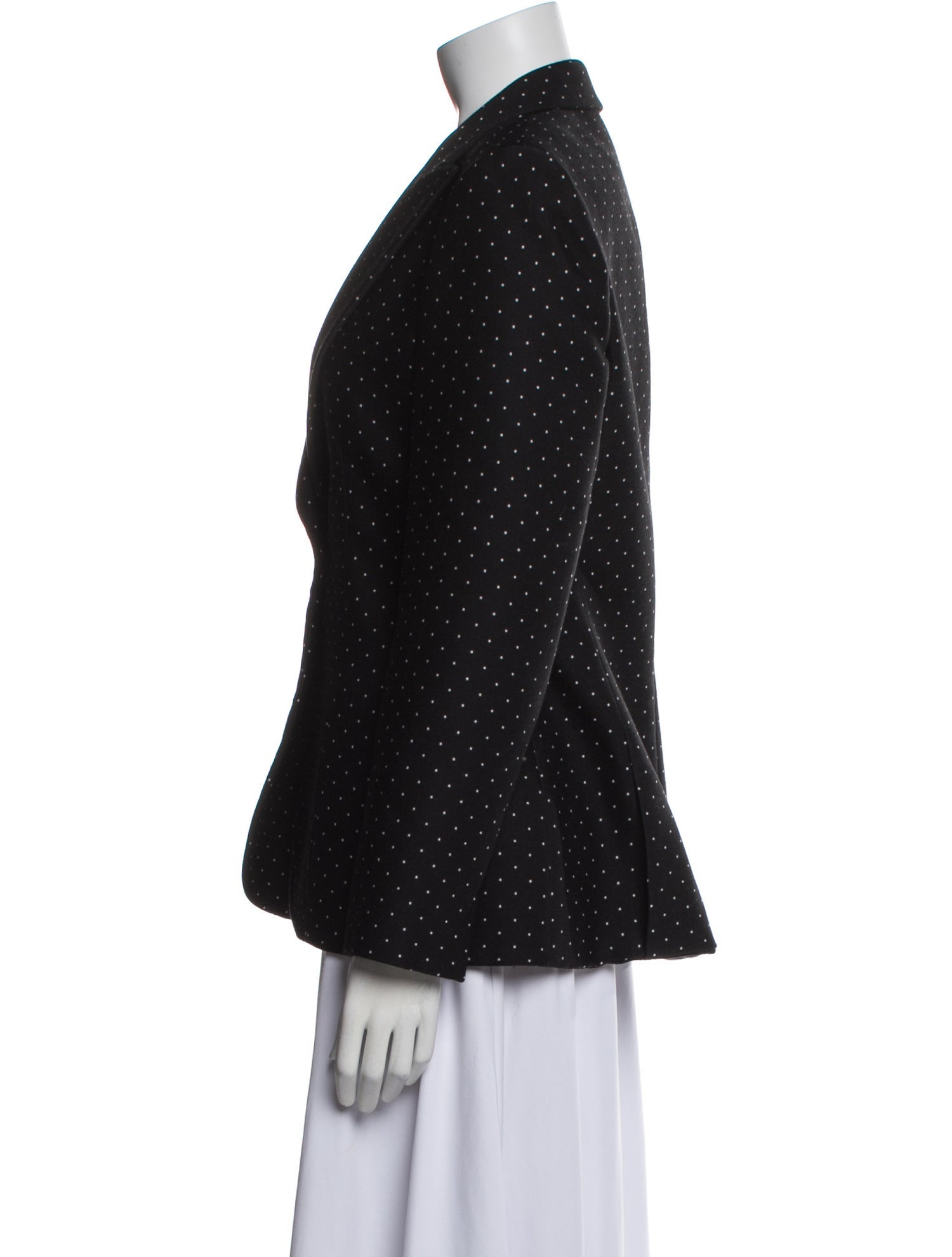 Christian Dior Virgin Wool Polka Dot Print Blazer