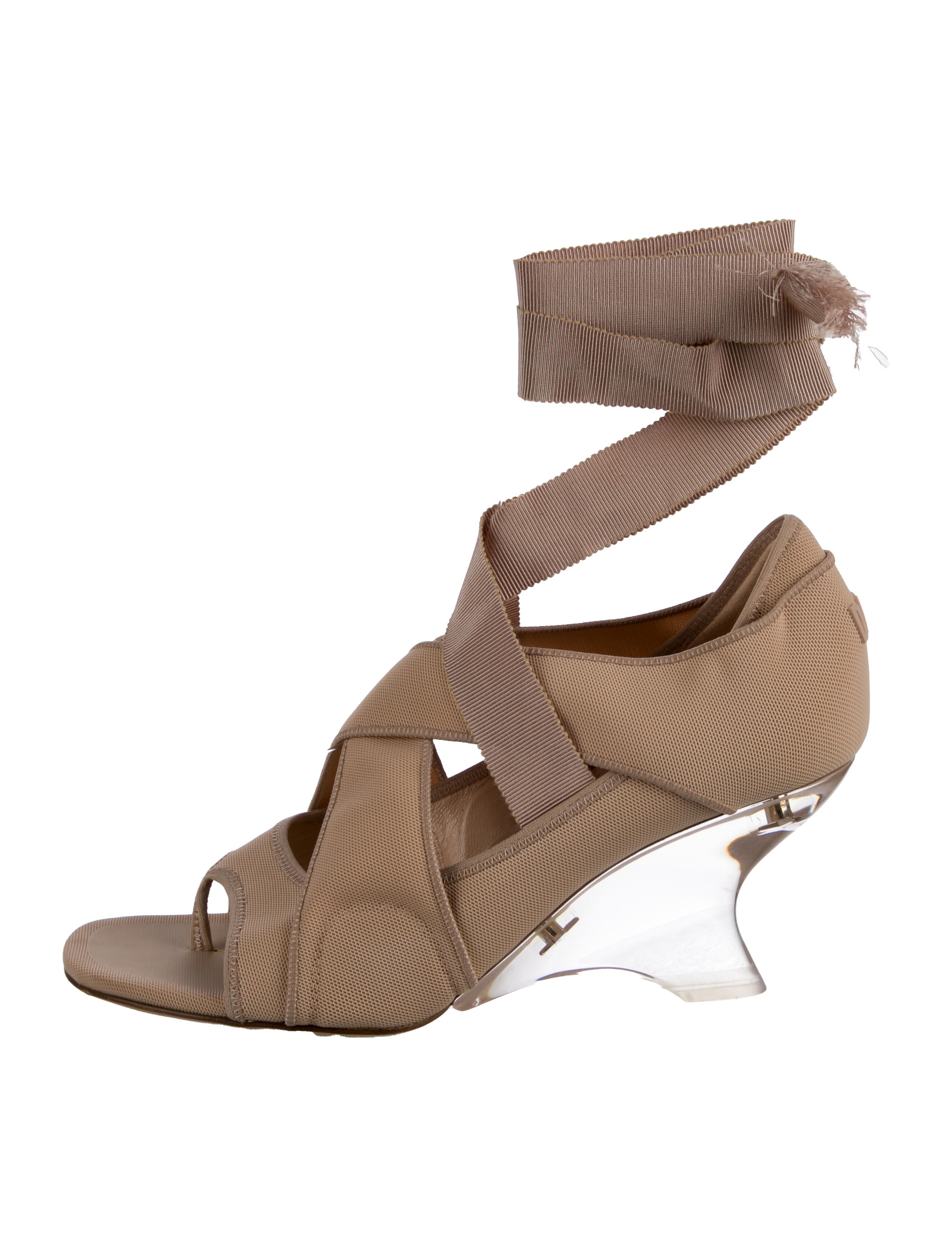 Christian Dior Raw-Edge Trim Gladiator Sandals