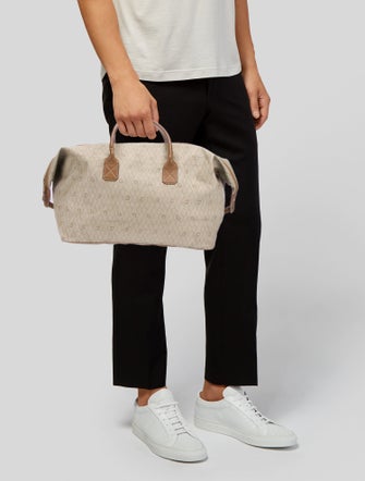 Christian Dior Coated Canvas Honey Comb Handle Bag