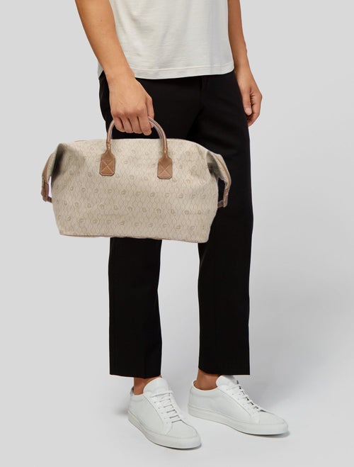 Christian Dior Coated Canvas Honey Comb Handle Bag