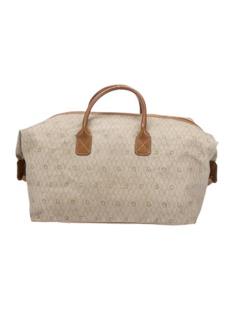 Christian Dior Coated Canvas Honey Comb Handle Bag