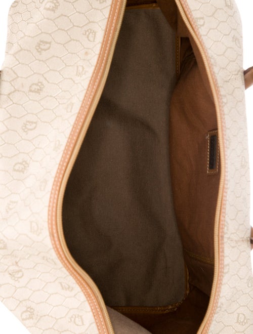 Christian Dior Coated Canvas Honey Comb Handle Bag