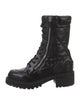Christian Dior Cannage Pattern Leather Combat Boots