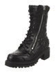 Christian Dior Cannage Pattern Leather Combat Boots