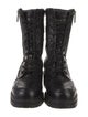 Christian Dior Cannage Pattern Leather Combat Boots