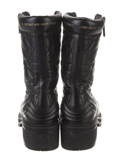 Christian Dior Cannage Pattern Leather Combat Boots