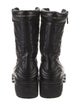 Christian Dior Cannage Pattern Leather Combat Boots