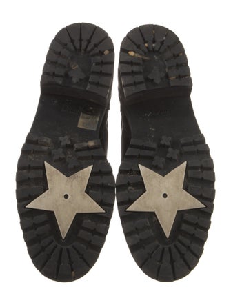 Christian Dior Cannage Pattern Leather Combat Boots