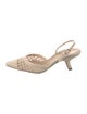 Christian Dior Cannage Pattern Cutout Accent Slingback Pumps