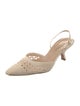 Christian Dior Cannage Pattern Cutout Accent Slingback Pumps