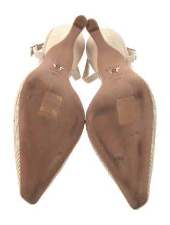 Christian Dior Cannage Pattern Cutout Accent Slingback Pumps