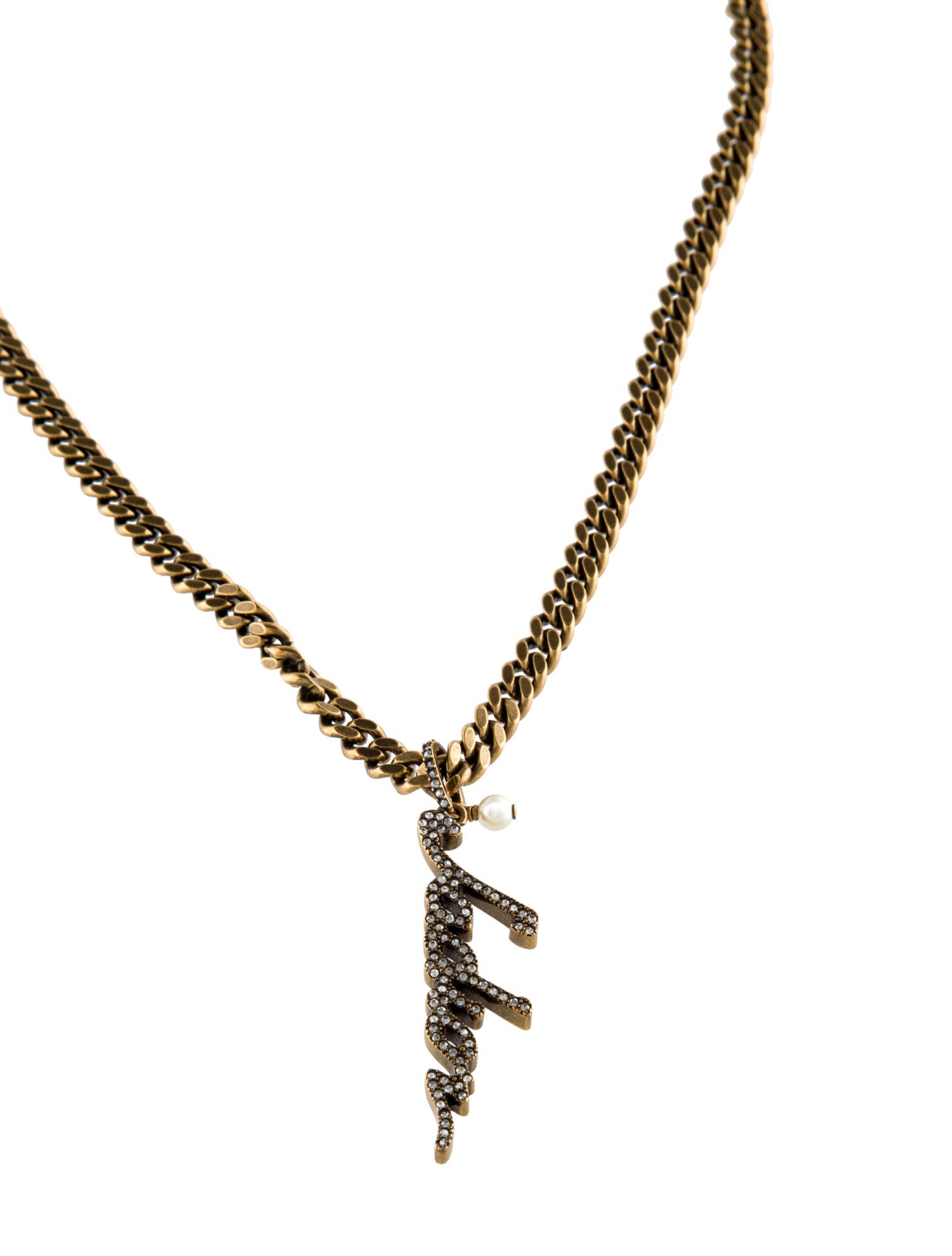 Christian Dior Faux Pearl & Crystal J'Adior Pendant Necklace