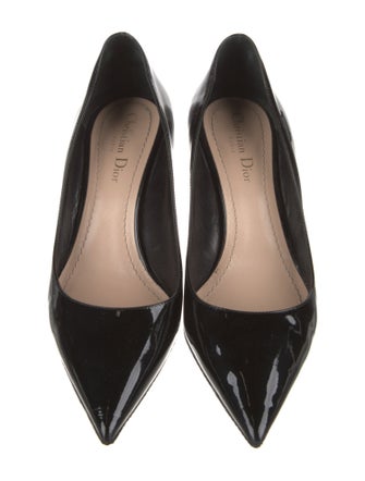 Christian Dior Cannage Pattern Patent Leather Pumps