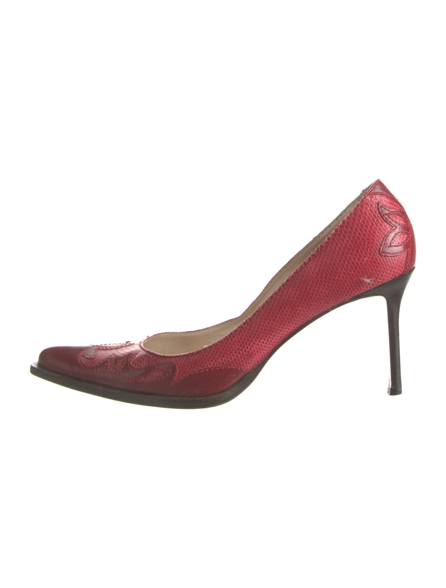 Christian Dior Diorissimo Pattern Leather Pumps
