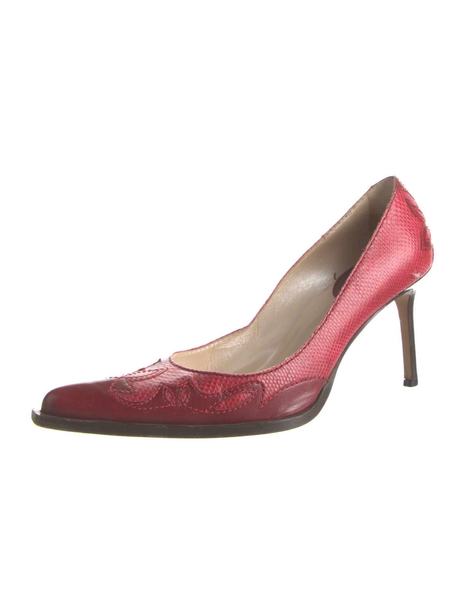 Christian Dior Diorissimo Pattern Leather Pumps