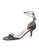 Christian Dior Leather Beaded Accents Sandals