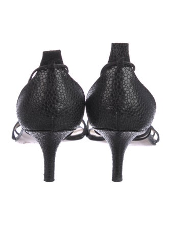 Christian Dior Leather Beaded Accents Sandals