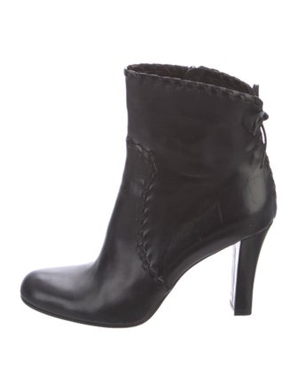Christian Dior Leather Whipstitch Trim Western Boots