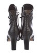 Christian Dior Leather Whipstitch Trim Western Boots