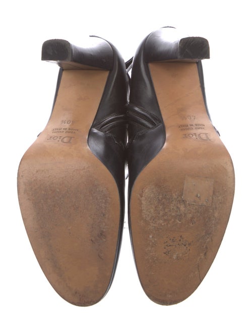 Christian Dior Leather Whipstitch Trim Western Boots