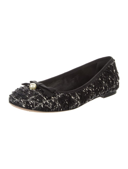 Christian Dior Tweed Tweed Pattern Ballet Flats