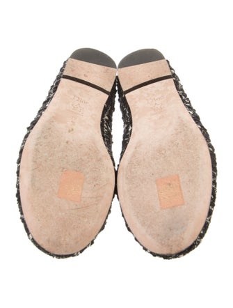 Christian Dior Tweed Tweed Pattern Ballet Flats