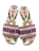 Christian Dior Canvas Printed Slides